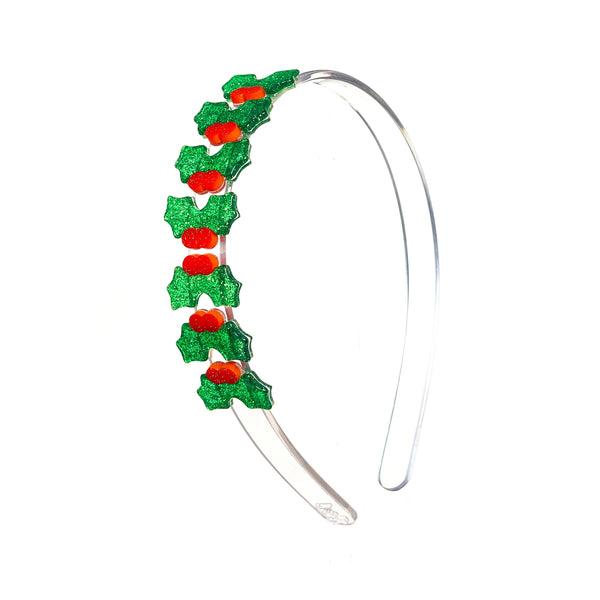 Mistletoe Glitter Green Headband - HoneyBug 