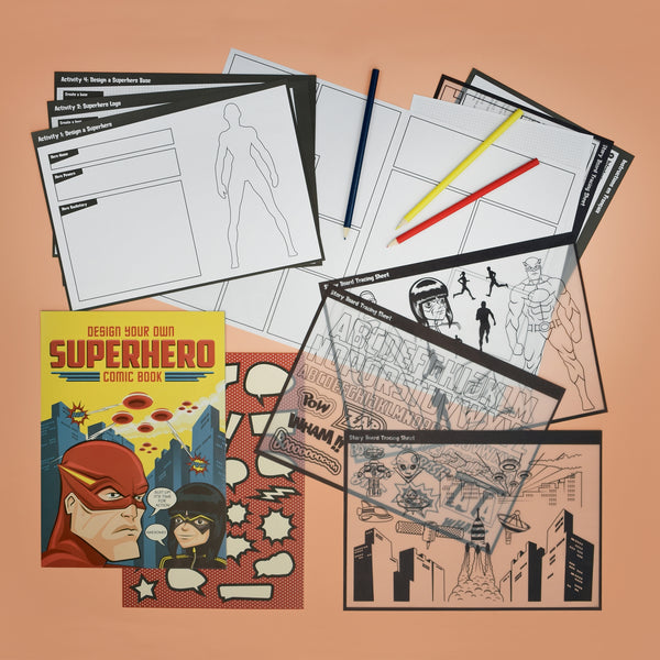 Design Your Own Superhero Comic Book - HoneyBug 
