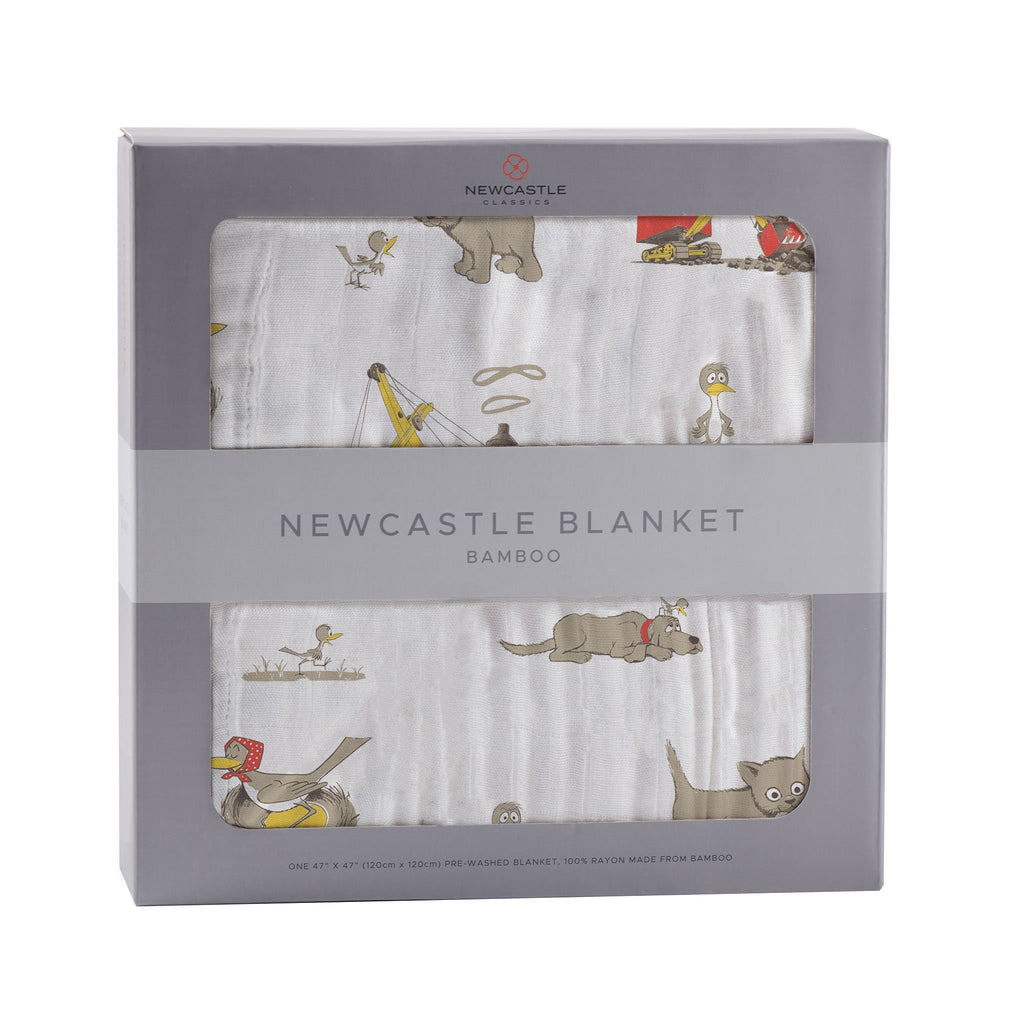 Are You My Mother? Bamboo Muslin Newcastle Blanket - HoneyBug 