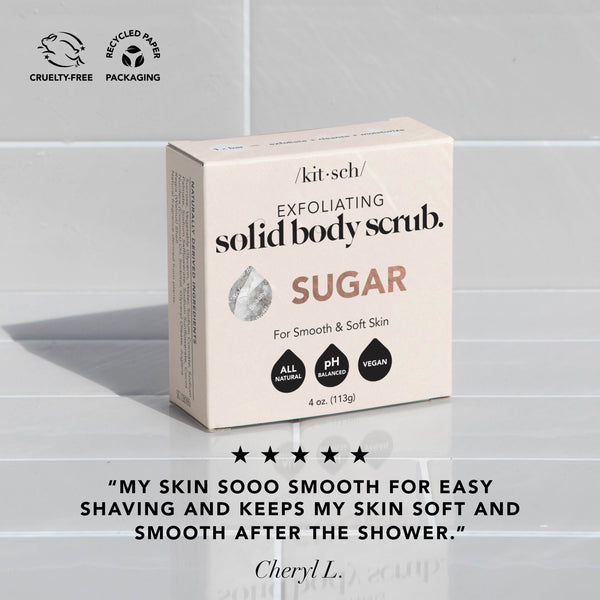 Sugar Exfoliating Body Scrub Bar by KITSCH - HoneyBug 