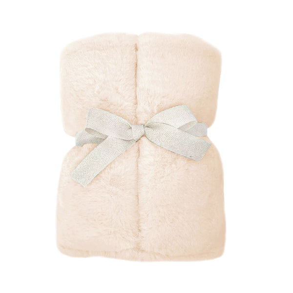 Pale Pink Luxe Faux Fur Baby Blanket - HoneyBug 
