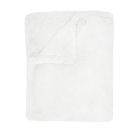 White Luxe Faux Fur Baby Blanket - HoneyBug 