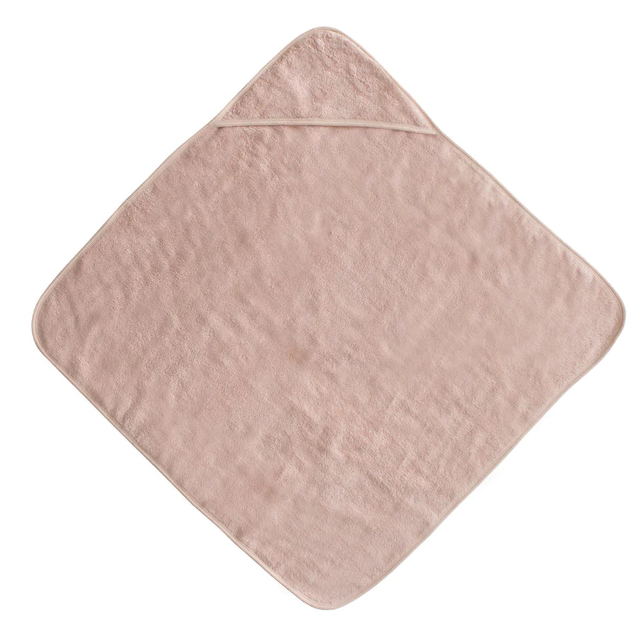 Organic Cotton Baby Hooded Towel - Blush - HoneyBug 