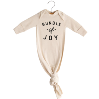 Bundle of Joy Knot Gown - Cream - HoneyBug 