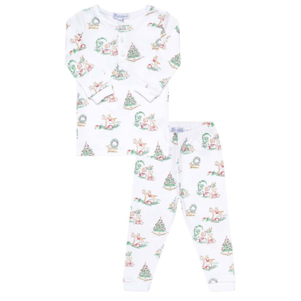 Boy Christmas Toile Pajama - HoneyBug 