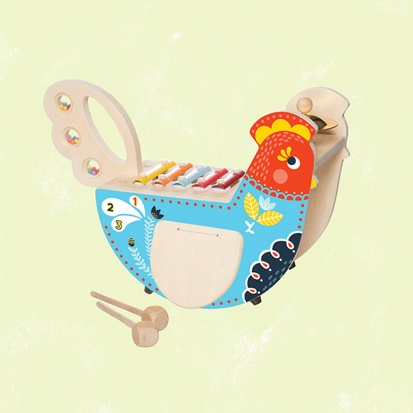 Musical Chicken by Manhattan Toy - HoneyBug 