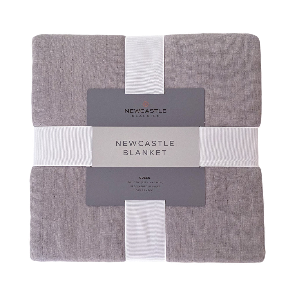 Newcastle Grey Oversized Queen Bamboo Bed Blanket - HoneyBug 