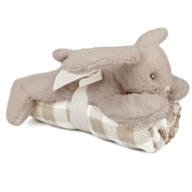 Blankie And Bunny / Taupe Gift Set - HoneyBug 