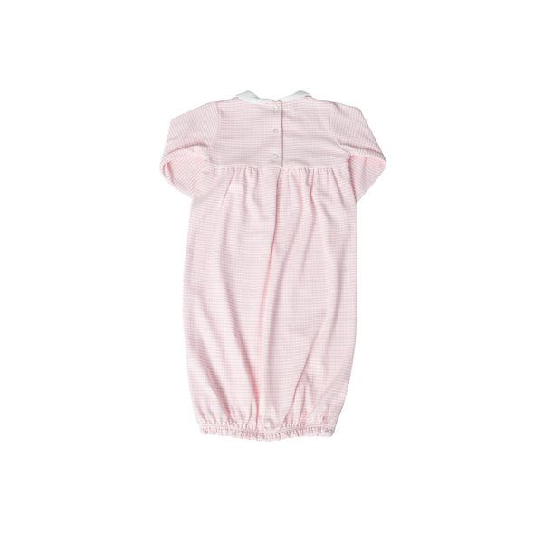 Pink Gingham Baby Gown - HoneyBug 