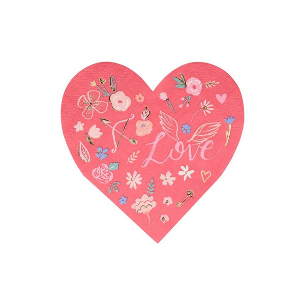 Valentine Heart Die Cut Napkins (set of 16) - HoneyBug 
