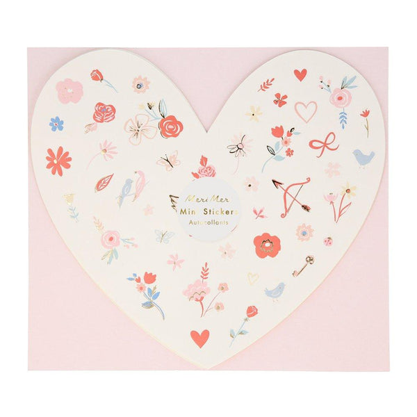 Valentine Mini Sticker Sheets (set of 5 sheets) - HoneyBug 
