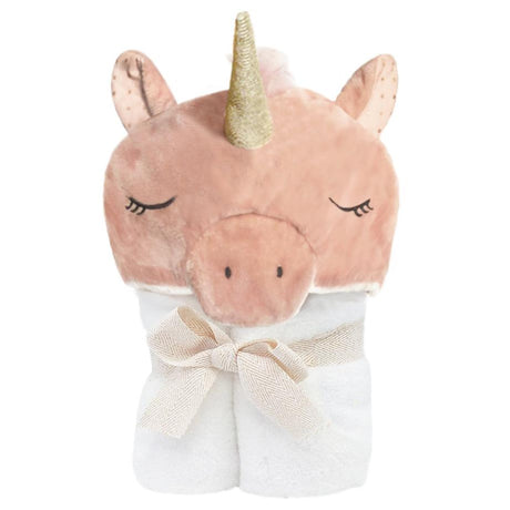 Terry Unicorn Baby Towel - HoneyBug 