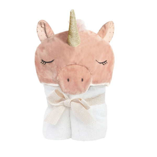 Terry Unicorn Baby Towel - HoneyBug 