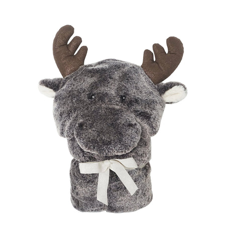 Marley Moose Hooded Blanket - HoneyBug 