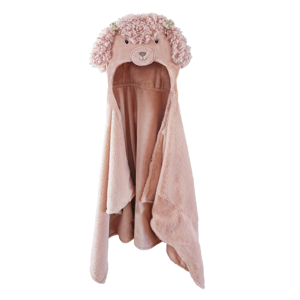 Paris Poodle Hooded Blanket - HoneyBug 