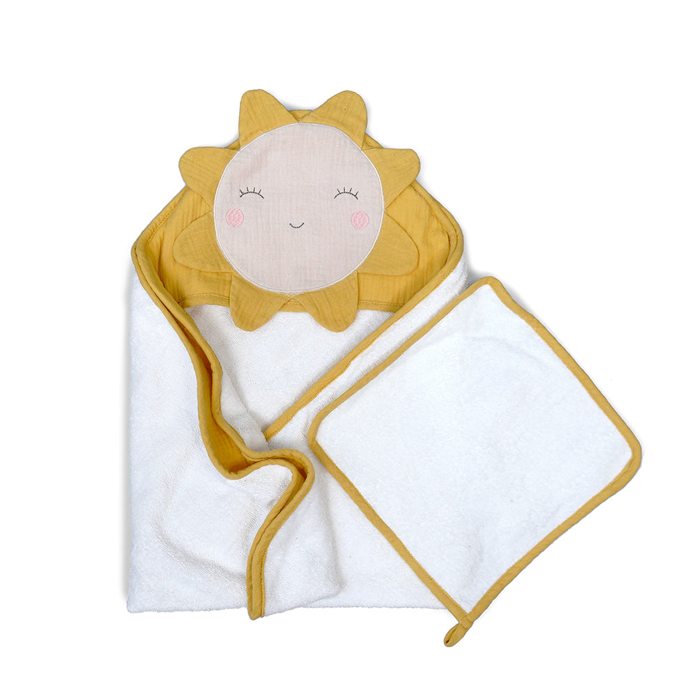 Petit Sun Towel And Washcloth Set - HoneyBug 