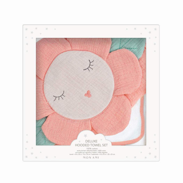 Petit Flower Towel And Washcloth Set - HoneyBug 