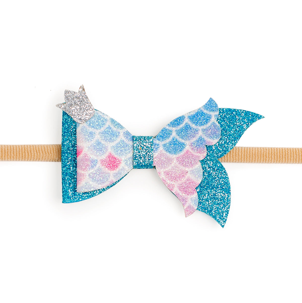 Mermaid Bow Soft Headband - HoneyBug 