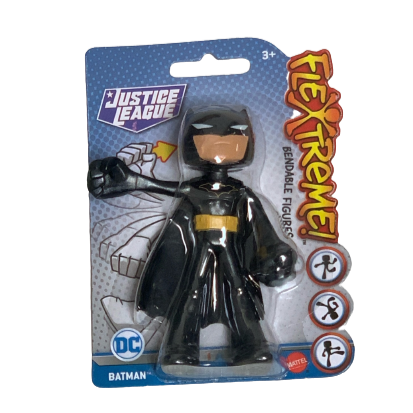 Mattel Justice League 4-Inch Flextreme Figure - Batman (Black) - HoneyBug 