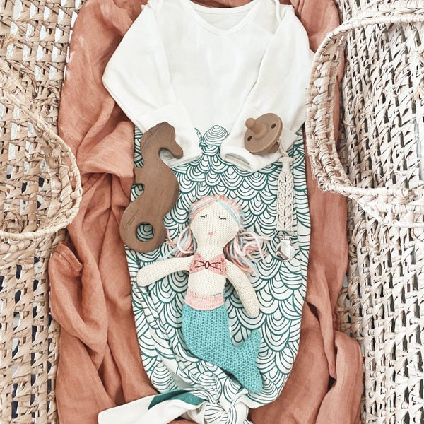 'Mia' Mermaid Cotton Baby Rattle - HoneyBug 