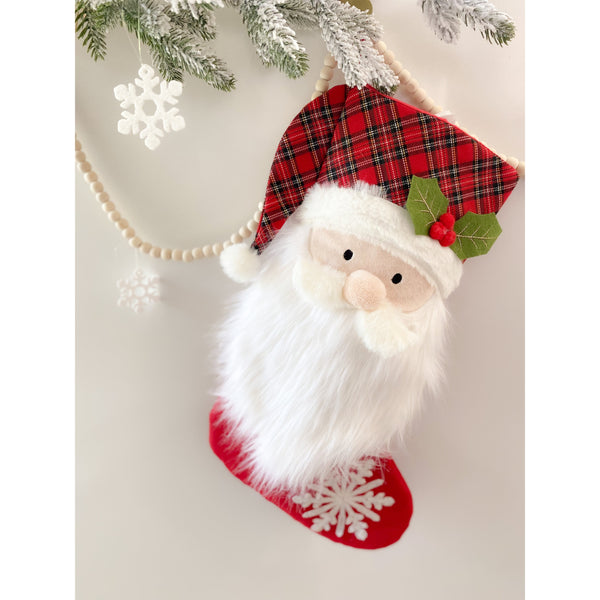 Tartan Santa Stocking - HoneyBug 