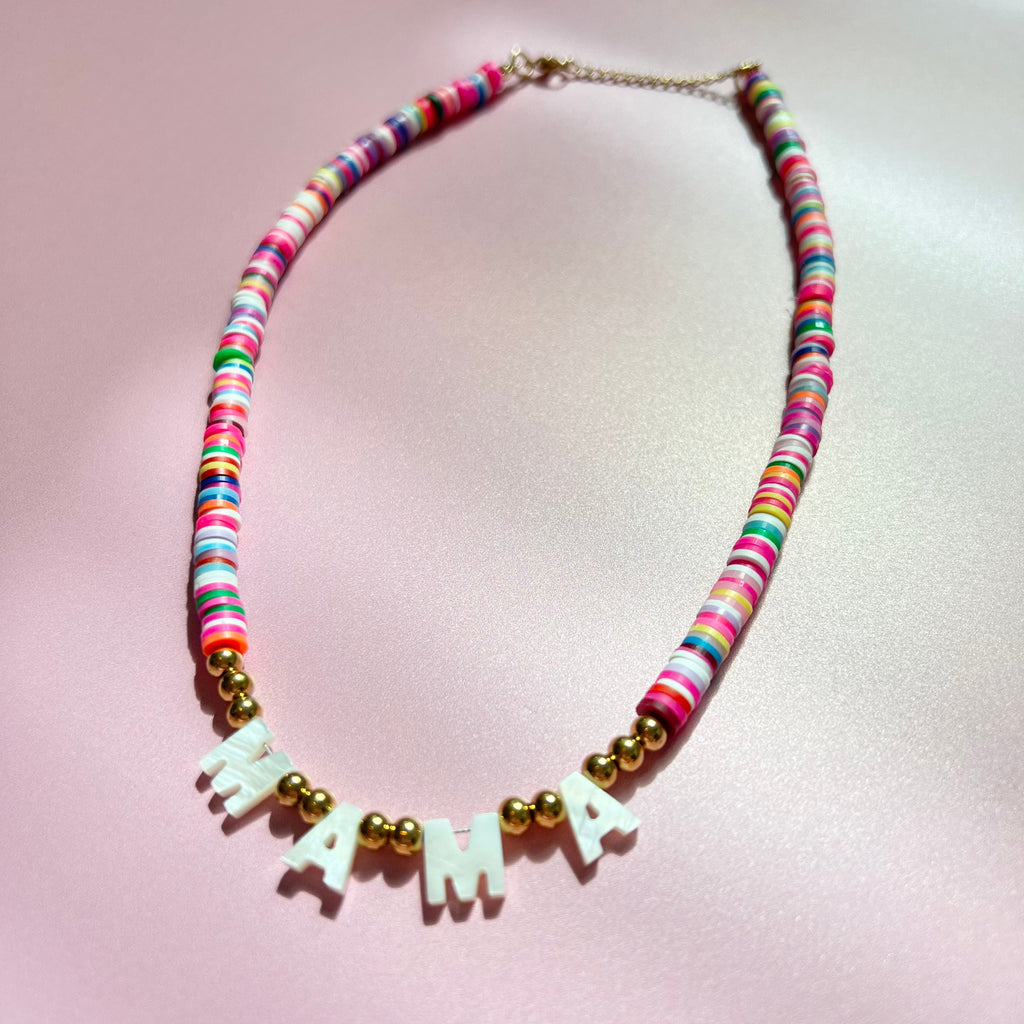 MAMA What The Shell Necklace- Rainbow by House of Baesics - HoneyBug 