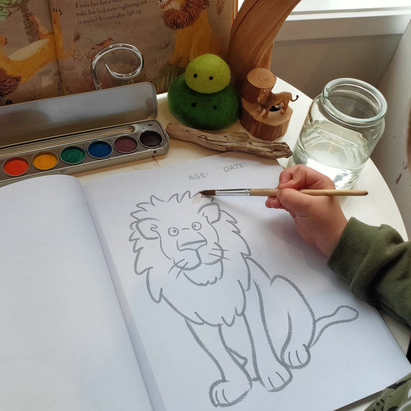 Toddlers First Colouring Book - An Endangered Animals Adventure by Honeysticks USA - HoneyBug 