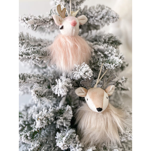 Pink Reindeer Ornament - HoneyBug 