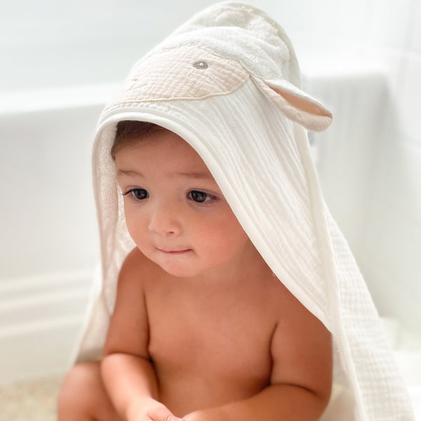 Petit Lamb Towel And Washcloth Set - HoneyBug 