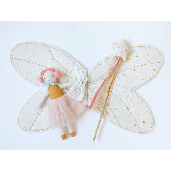 Fairy Wings And Star Magic Wand Dress Up Set - HoneyBug 