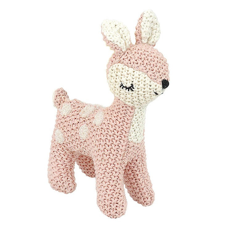 'Freija' - Pink Knit Deer - HoneyBug 