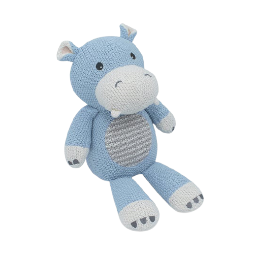 Whimsical Knit Toy - Henry Hippo - HoneyBug 