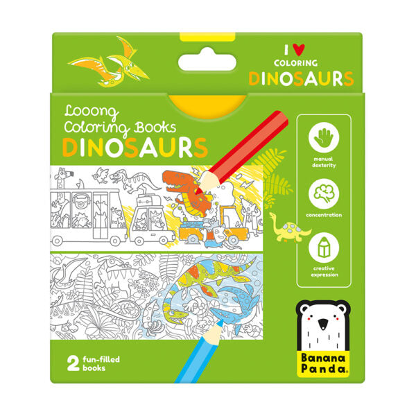 Looong Coloring Book - Dinosaurs - HoneyBug 