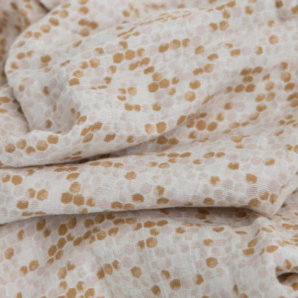 Cotton Muslin Swaddle Blanket - Honeycomb - HoneyBug 