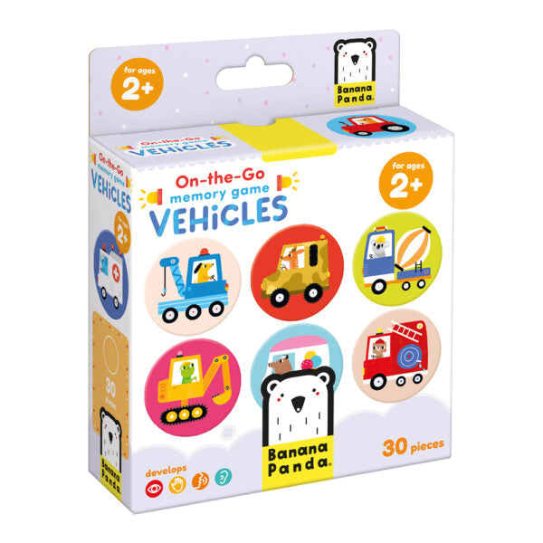 On-the-Go Puzzle Memory Game - Vehicles - HoneyBug 