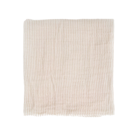 Organic Swaddle Blanket - Sand Stripe - HoneyBug 