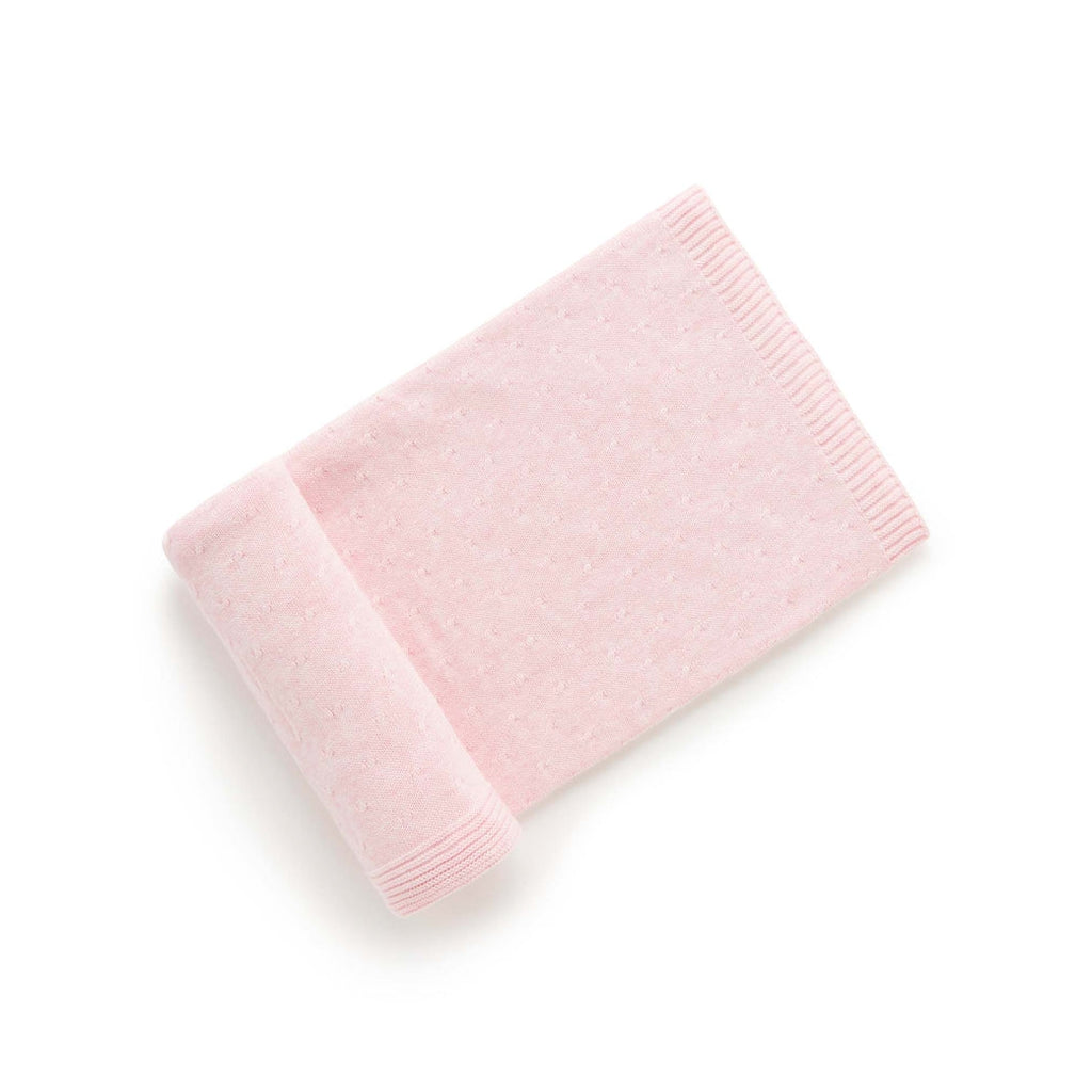 Essentials Blanket - Pale Pink Melange - HoneyBug 