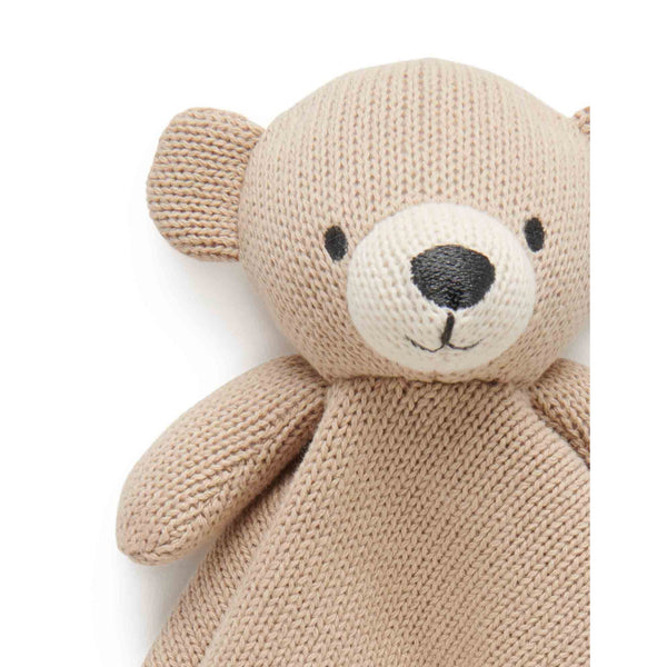 Knitted Bear Comforter Lovey - HoneyBug 