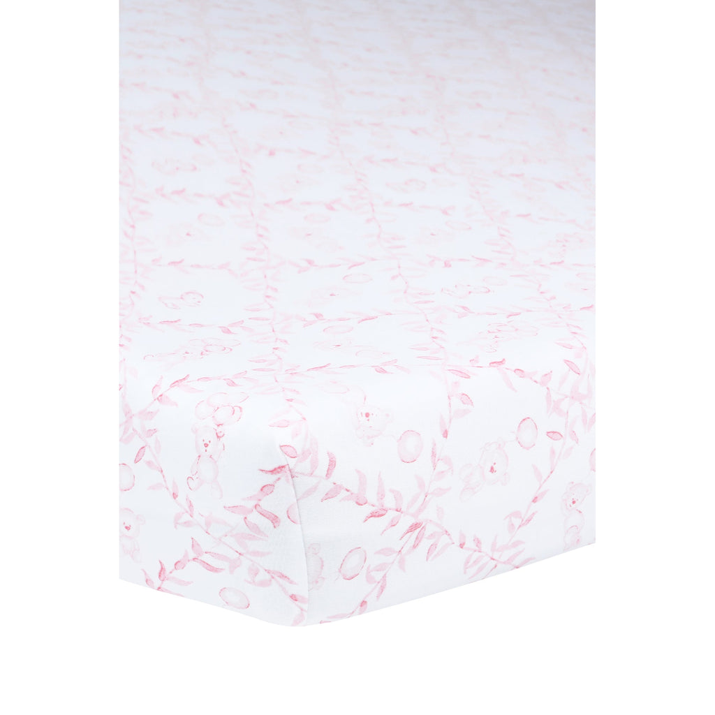 Pink Bears Trellace Crib Sheets - HoneyBug 