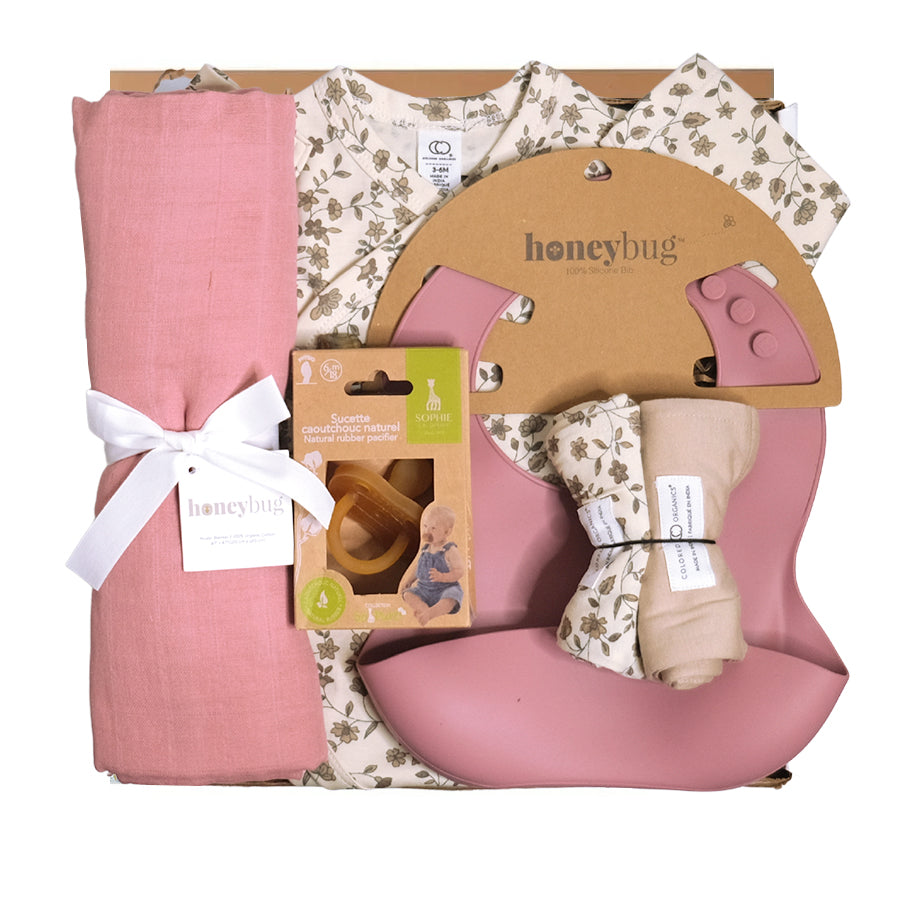 Pink Floral Baby Gift Box - HoneyBug 