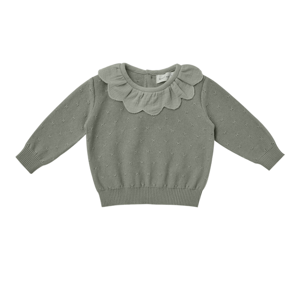 Petal Knit Sweater - Basil - HoneyBug 