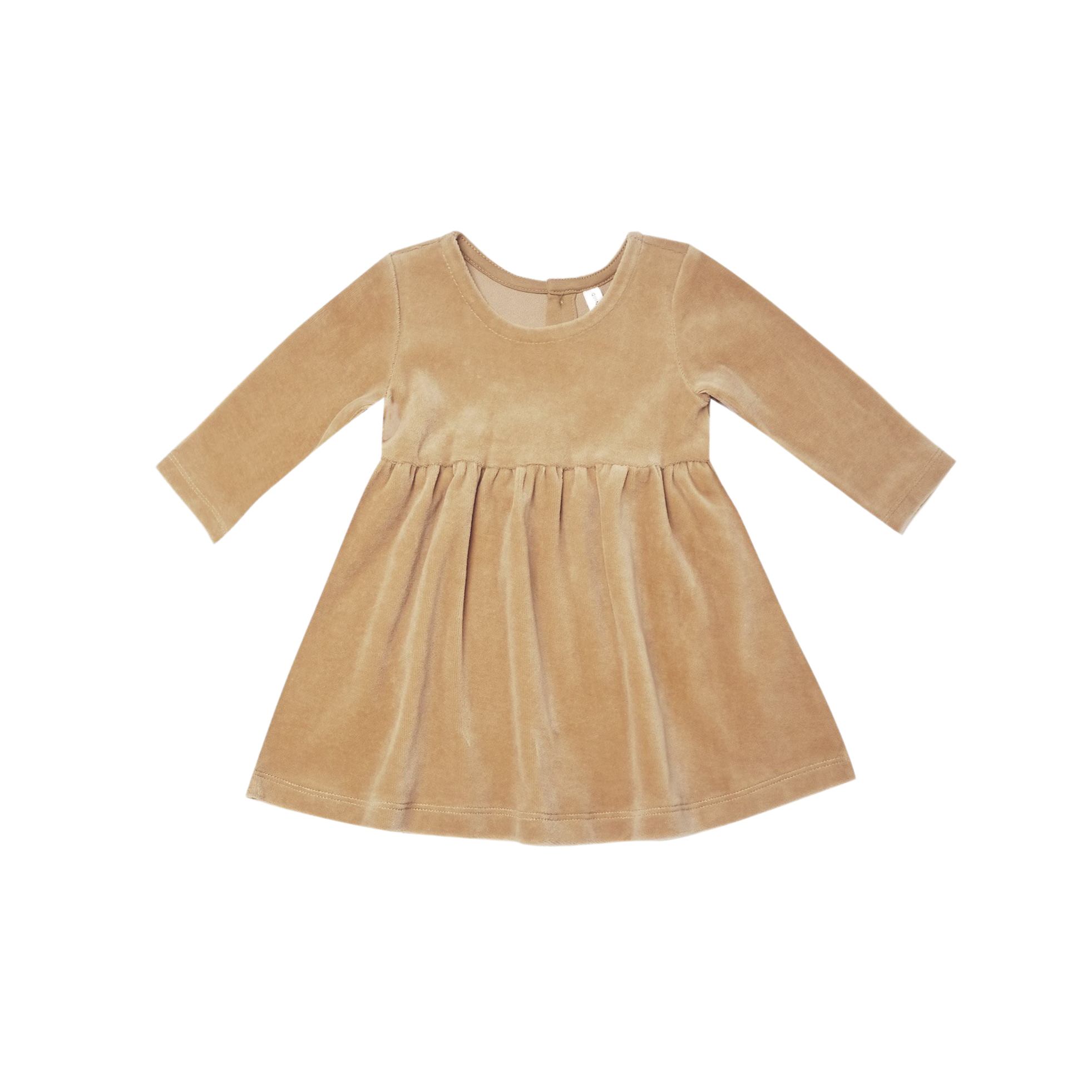 Velour Long Sleeve Dress - Honey - HoneyBug 