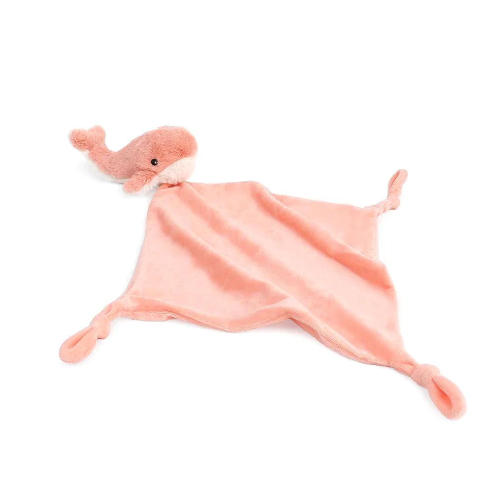 Coral Whale Knotted Security Blankie - HoneyBug 