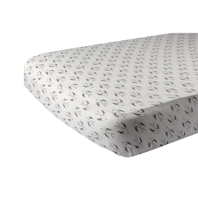 Sparrows Cotton Muslin Crib Sheet - HoneyBug 