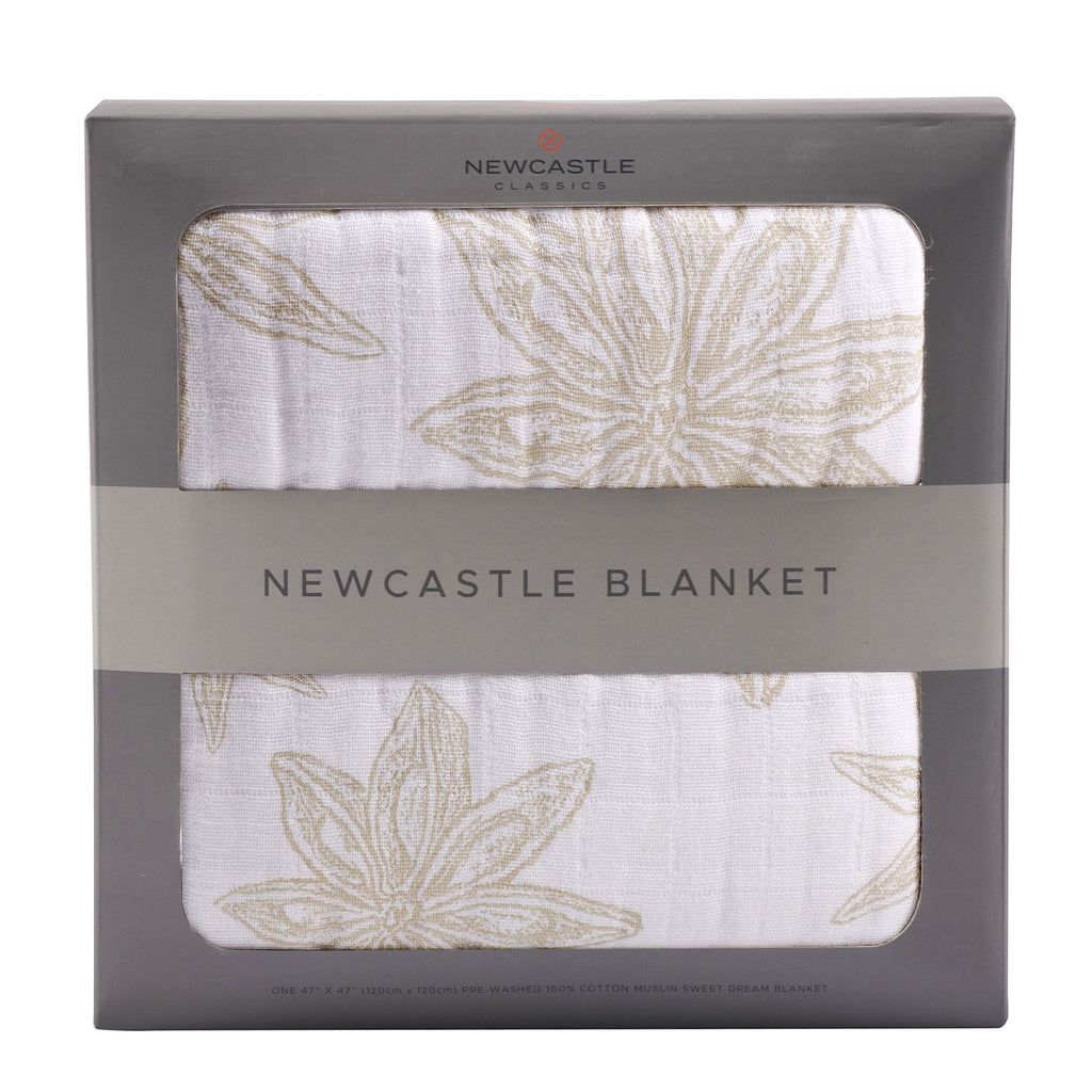 Boho Fields Cotton Muslin Newcastle Blanket - HoneyBug 