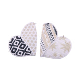 Boho Flower Heart Cotton Bibs 2PK - HoneyBug 