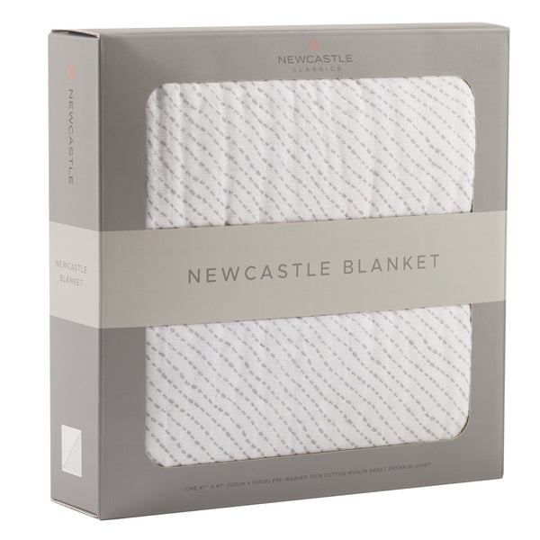Spotted Wave Cotton Muslin Newcastle Blanket - HoneyBug 