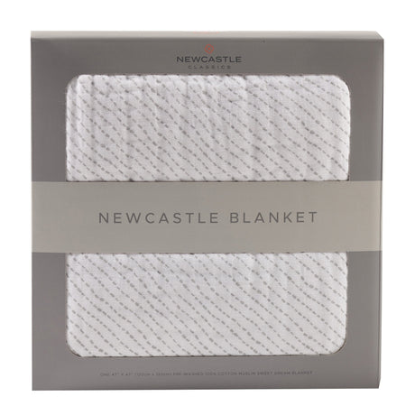Spotted Wave Cotton Muslin Newcastle Blanket - HoneyBug 
