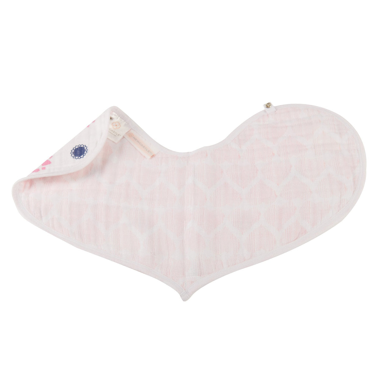 Pop of Pink Cotton Heart Bibs 2PK - HoneyBug 