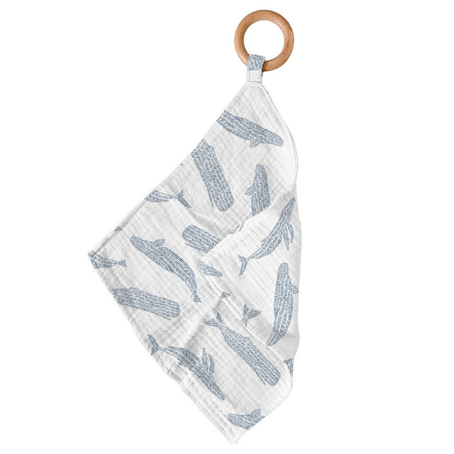 Blue Shadow Whales Bamboo Newcastle Teether - HoneyBug 